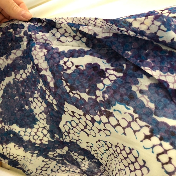 { RBL } Nordstrom Sheer Purple Ruffle Blouse - Picture 2 of 8